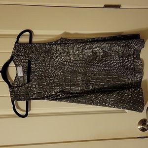 Adrienne Alligator Print Top